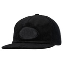 REAL OVAL EMB SNAPBACK HAT BLACK/BLACK