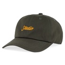 STUDIO SMALL SCRIPT 6 PANEL HAT OLIVE