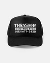 THRASHER DESTRUCTION TRUCKER HAT BLACK