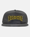 THRASHER SPIKEY SNAPBACK HAT CHARCOAL