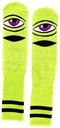 TOY MACHINE HEATHER SECT EYE SOCKS NEON YELLOW