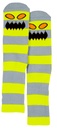 TOY MACHINE MONSTER BIG STRIPE SOCKS YELLOW/GREY
