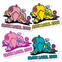 BLACK LABEL PINK ELEPHANT SMALL 2.0 X 1.6 STICKER