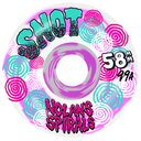 SNOT NOLAN'S SPIRALS PINK/WHITE SWIRL WIDE BOYS 58MM 99A (Set of 4)