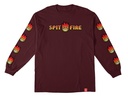 SPITFIRE OG SPLIT BIGHEAD FADE FILL SLEEVE MAROON LS XL