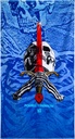 POWELL PERALTA SKULL & SWORD BLUE FADE BEACH TOWEL