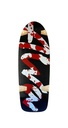 ALVA OG LOGO BLACK/SILVER RED SPLATTER SHAPED WHEEL WELLS DECK 10.5 X 30.5