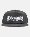 THRASHER SPANKY CLOUDS SNAPBACK HAT CHARCOAL