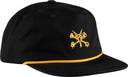 BONES VATO NOIR 5 PANEL TWILL ROPE HAT BLACK