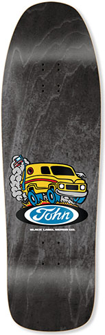 BLACK LABEL LUCERO MAN VAN 90' REISSUE BLACK STAIN SHAPED DECK 9.88 X 32.25