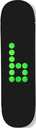 BRAILLE TEAM BLACK GREEN B BAMBOO DECK 8.25