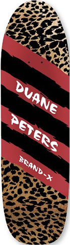 BRAND-X DUANE PETERS LEOPARD BULLET PIG SHAPED DECK 9.10 X 33.25 (HAND SCREENED)