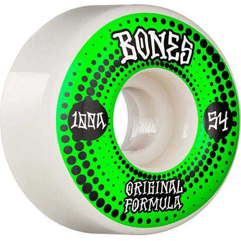 BONES 100S OG ORIGINALS WHITE V4 54MM 100A (Set of 4)