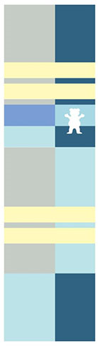 GRIZZLY 9" RUGBY STRIPES GREY PERFORATED SHEET