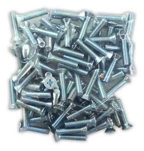 BULK MOUNTING BOLTS 7/8" SILVER PHILLIPS 100-BAG