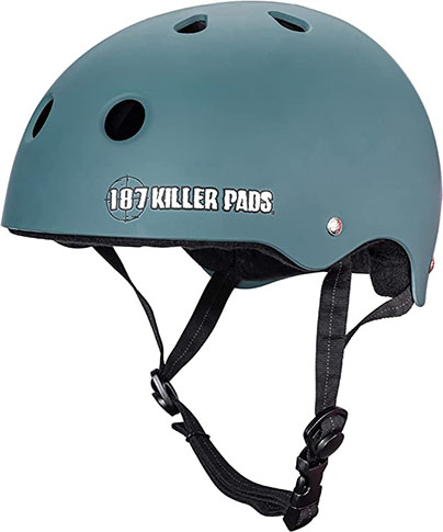 187 PRO SKATE HELMET  W/ SWEATSAVER LINER STONE BLUE XL