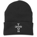 DOGTOWN EMBROIDERED CROSS LETTERS BLACK BEANIE