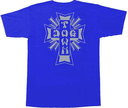 DOGTOWN CROSS LOGO ROYAL BLUE/GREY SS XL