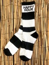 HAPPY HOUR STRIPES SOCKS BLACK & WHITE